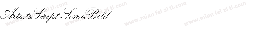 ArtistsScript SemiBold字体转换